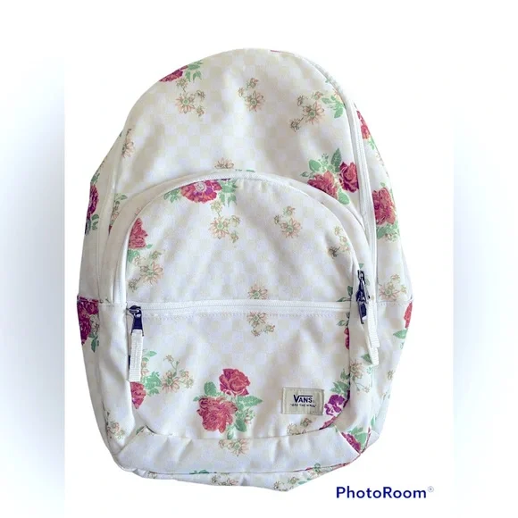 Vans | Bags | Backpack Standard Size Cream Floral Design  display picture 3